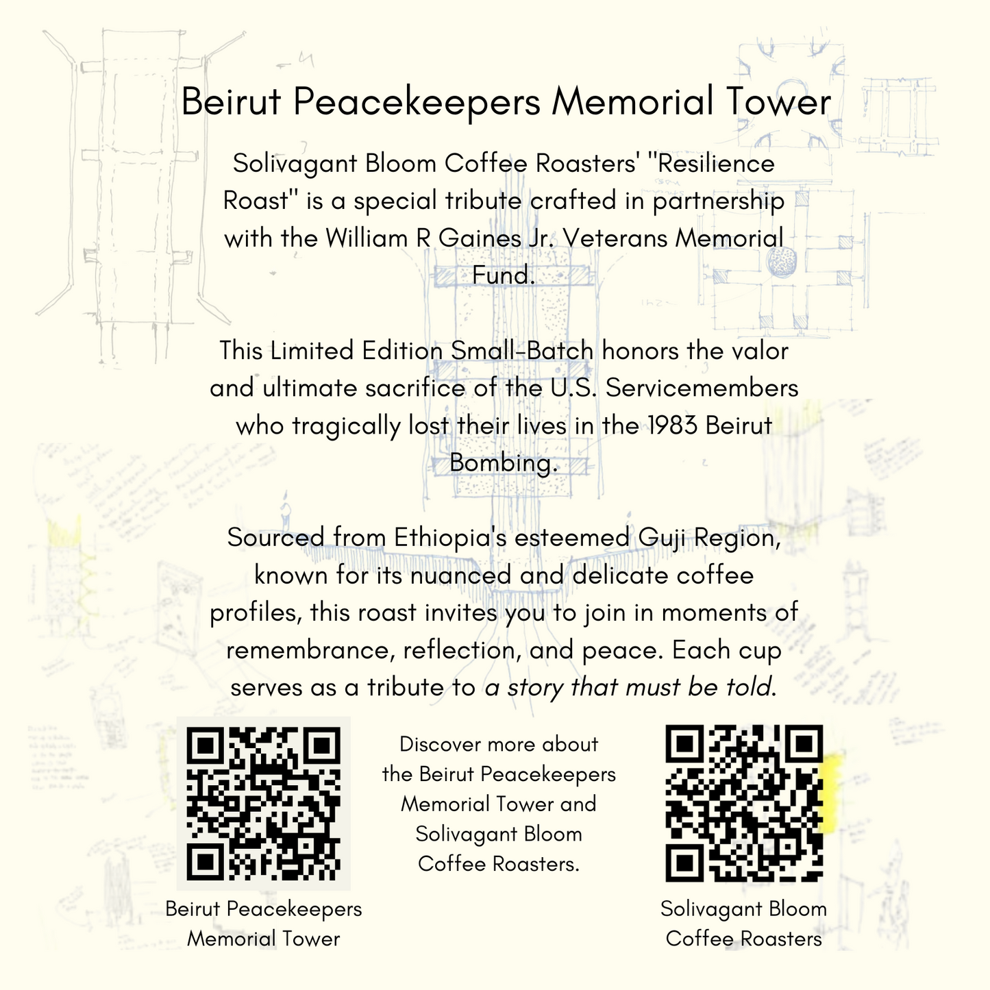 Beirut Peacekeeper Memorial Tower "Resilience Roast"